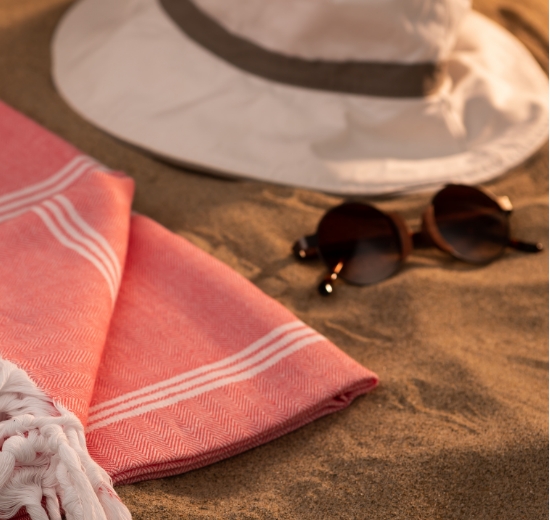 Sonnenbrille am Strand.